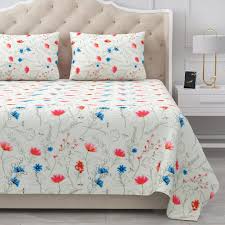Dabal Bed Sheet With 2 Pillow Cover White Color