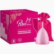 Paree Prima Reusable Menstrual Cup With Protection Pouch Size M