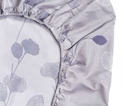 280 Tc Cotton Floral Fitted Bed Sheet Sign Led Bed With 1 Pillow Cover Purple