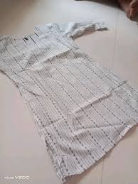 Floral Print Short Kurti Tunic For Women And Girls Light Blue Grey Colour Size Xxl