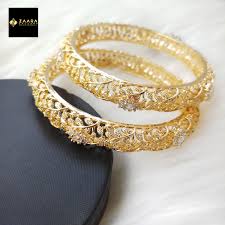 Fancy Golden Stone Ring Bangles