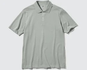 Uniqlo Mens Grey Airism Cotton Polo T Shirt Size 4Xl