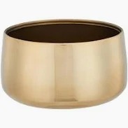 Metal Flower Pot In Gold Finish 1 Piece