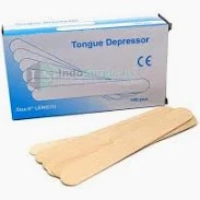 Non Sterile Standard Wooden Tongue Depressor 100 Pcs