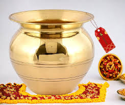 Gold Plated Brass Pija Kalash