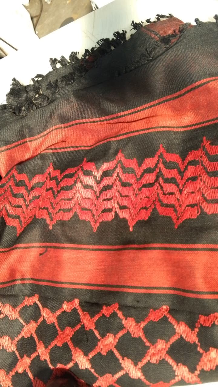 Polycotton Arab Shemagh Neck Wrap Arafat Keffiyeh Head Scarf Islamic Scarves Scarf For Boys Red And Black