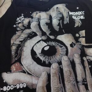 Black Color Printed Mens Shirt Size Xl