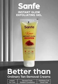 Sanfe Kesar Instant Glow Exfoliating Gel 100G