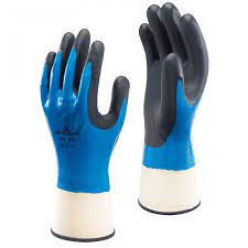 Blue And Black Color Gardening Gloves 5 Pair