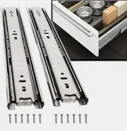 Stainless Steel Drawer Slides 2Pcs