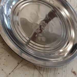 7 Inch Stainless Steel Plates Set Of 4 Pc