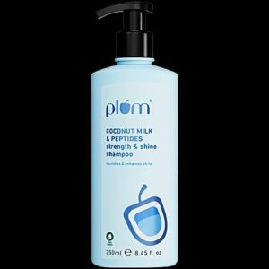 Plum Coconut Milk Peptides Strength Shine Shampoo Nourishes Hair 250 Ml