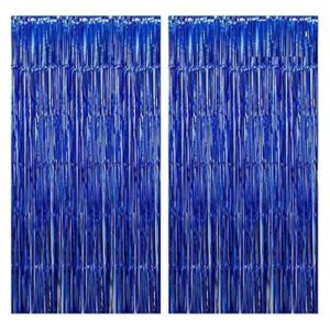 Foil Fringe Curtain Blue Colour
