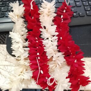 Artificial Flowers Artificial Hair Gajra 2Pcs Red 2 Red