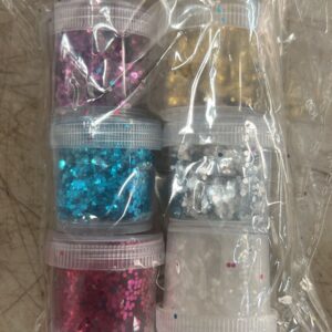 Beads Crafts Glitter Sequin Set Nail Art Body Art Jewellery Project 6Pcs Multicolor