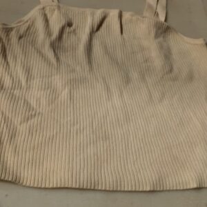 Beige Color Sleeveless Crop Top For Women Size S