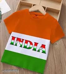 Stylish Tiranga India Printed T Shirt For Boys Size 30