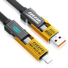 Verilux Yellow And Black Color C Type And Iphone Data Cable