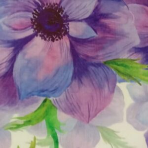 Lavender Floral Printed Wallpaper 1Mtr 3Pcs