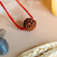 Japan Red Thread Rudraksha Pendant
