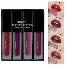 Fitbyte Red Edition Ultra Smooth Matte Lipstick 1 Point 5 Ml Pack Of 4
