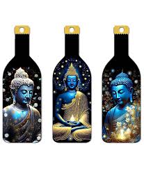 Buddha Wooden New Bottles Hanging 3Pcs