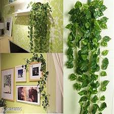 Artificial Green Money Plants Hanging Leaves For Home Decor