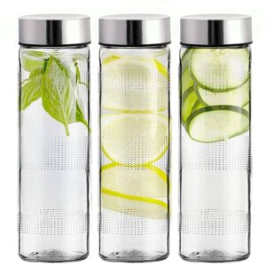 Glass Beverage Water Bottle 750 Ml Pack Of 3