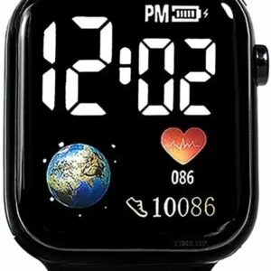 Led Digital Watch For Kids Color Black