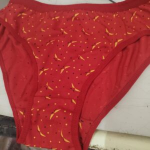 Red Colour Cotton Panty For Women Size L