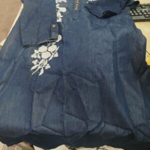 Dark Blue Colour Kurta For Women Size L