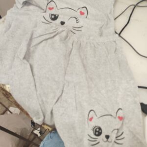 Grey Colour T Shirt Set For Kids Girls Size 2 To 3Y