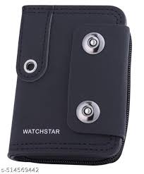 Maa Creation Slim Pu Leather Credit Card Holder For Men Durable And Compact Wallet Black Colour