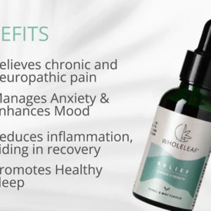 Wholeleaf Strength Natural Relief For Moderate Chronic Pain Anxiety Insomnia 10Ml