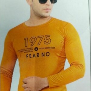 Men Yellow Printed Colour Casual T Shirt Size L