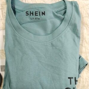 Shein Men Green Printed Colour Half Sleeve T Shirt Size L
