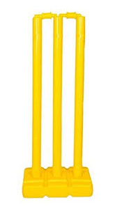 Plastic Yellow Full Size Wickets Stumps Set