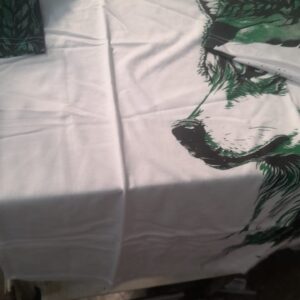 Mens Printed White T Shirt Size L