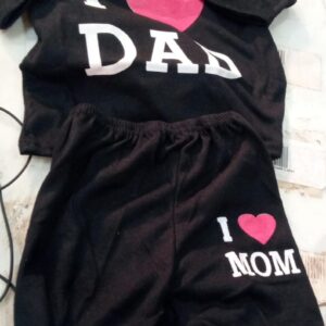 Boys Black Printed T Shirt And Short Size V12 To 18 Month