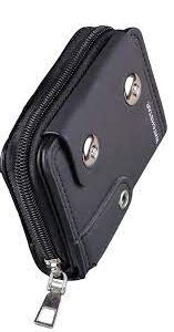 Sorath Classic 10 Slots Black Unisex Leatherite Wallet