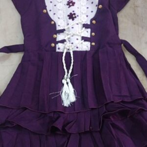 Girls Cotton Frocks And Dresses Colour Purple Size 20
