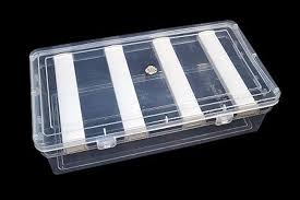 Clear Plastic Bangle Box With 4 Compartments