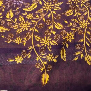 Women Printed Saree Maroon Colour