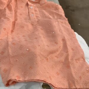 Kurta Pajama For Kids Colour Peach And White Size 22