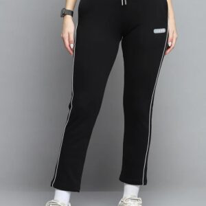 RockPointIt Women Black Solid Regular Fit Lower Size L