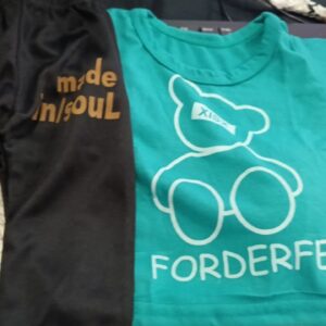TShirt And Pant Set In Green And BlackPoint Size 15 Months