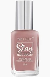 Swiss Beauty Slay Nail Color Ultra Shine Formulation 38 Nude Brown 13Ml
