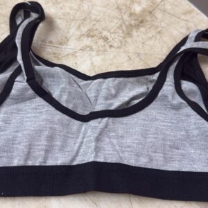 Women Grey And Black Color Sports Bra Size 30