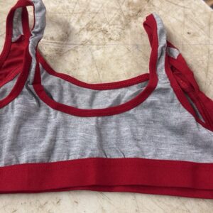 Women Red And Grey Color Sports Bra Size 30