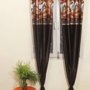 Elegant And Premium Horse Printed Door Curtain Pack Of 2 Size 7X4Ft